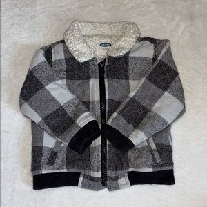 Old Navy Black and White Plaid Kids Jacket